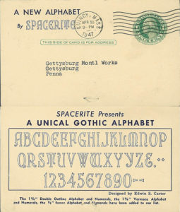 1947 Unical (Uncial) Gothic mailer