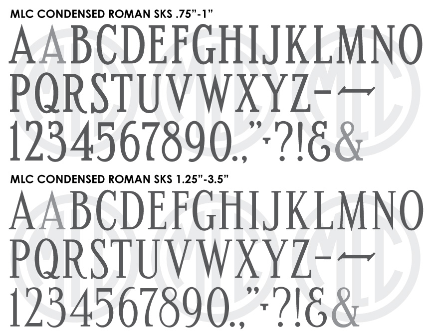 MLC Condensed Roman SKS font
