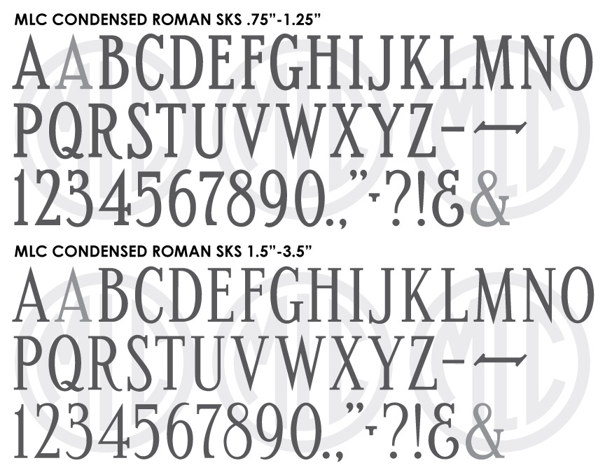 MLC Condensed Roman SKS font