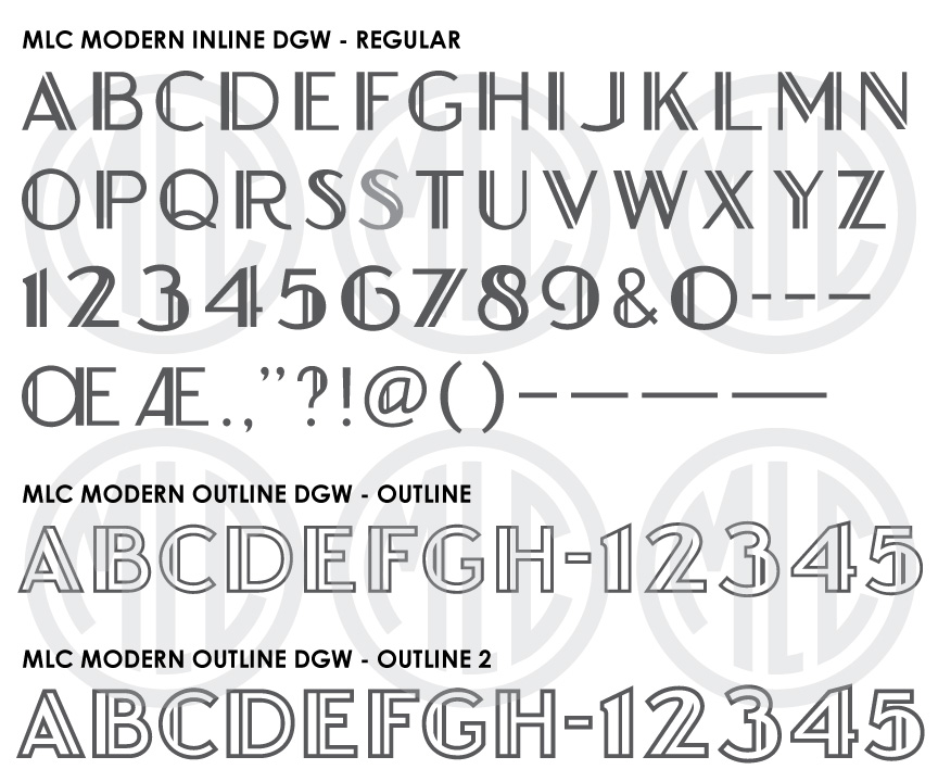 Delano Granite Works Modern Inline font.