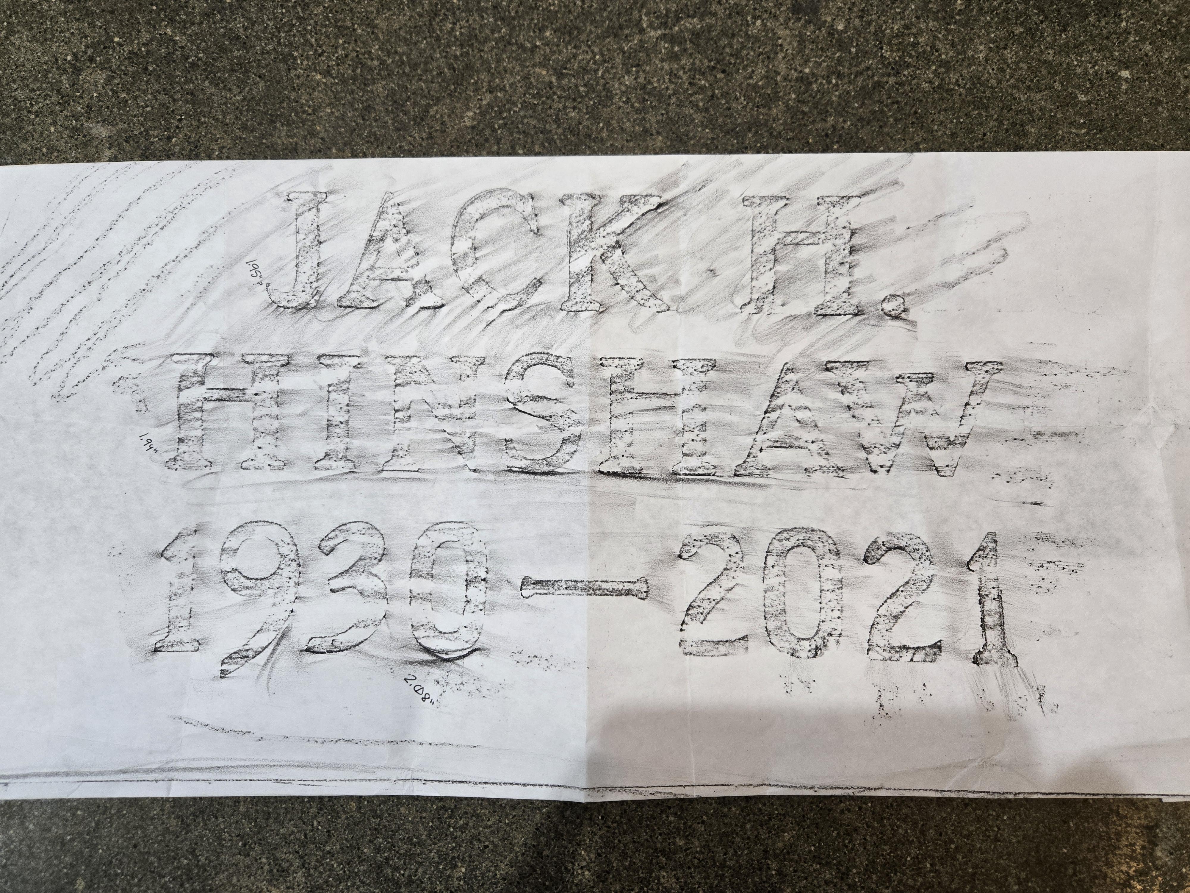 rubbing of a marker